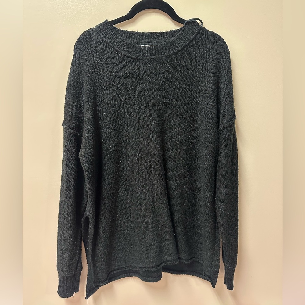 Women's Black Crew Neck Sweater